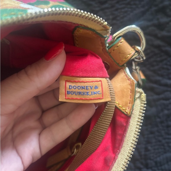 Dooney & Bourke Pink and Green Floral Satchel - Picture 13 of 13